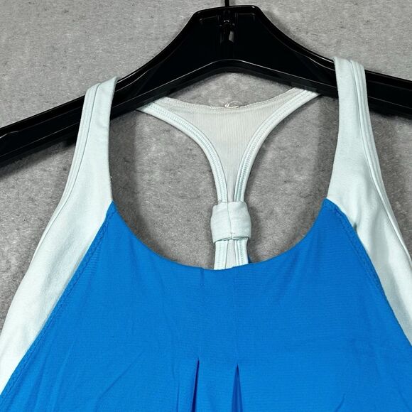 Lululemon Freely Tank Top Womens 4 Blue Built In Sport Bra Gordcore Activewear - Picture 3 of 12